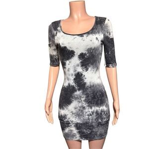 A Ellen multiple color tie dye cut out back mini dress M